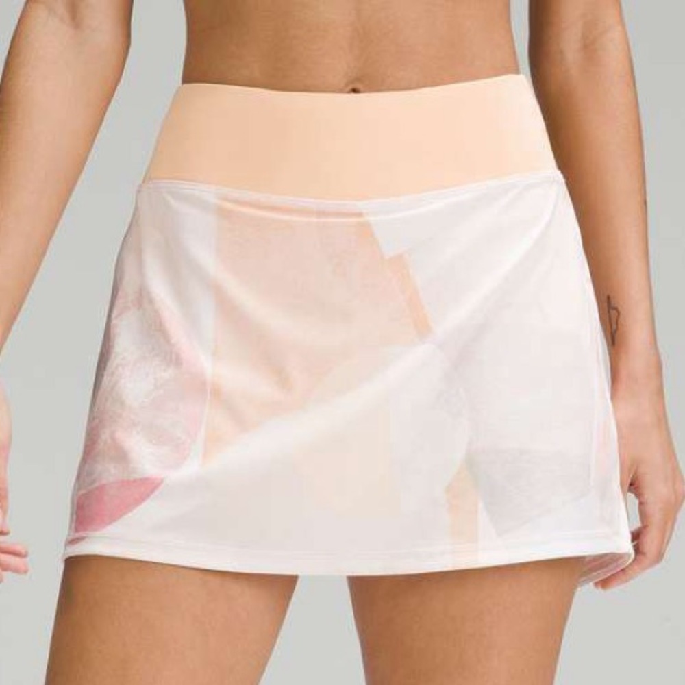 Lululemon Pace Rival Mid-Rise Skirt *Long Garrogeo Multi / Summer Glow Size 6